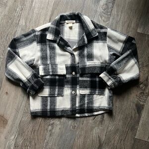 Love crazy Plaid Black and White Women's Jacket